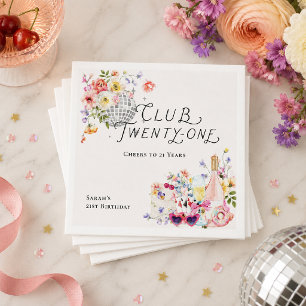 Club Twenty-One Garten Disco Floral Serviette
