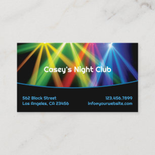 Club Uplighting DJ Business Card Visitenkarte