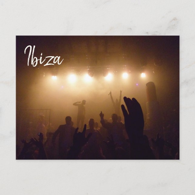 Clubbing im Foto von Ibiza Postkarte (Vorderseite)