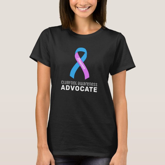 Clubfoot Awareness Advocate Ribbon Black Women T-Shirt (Vorderseite)