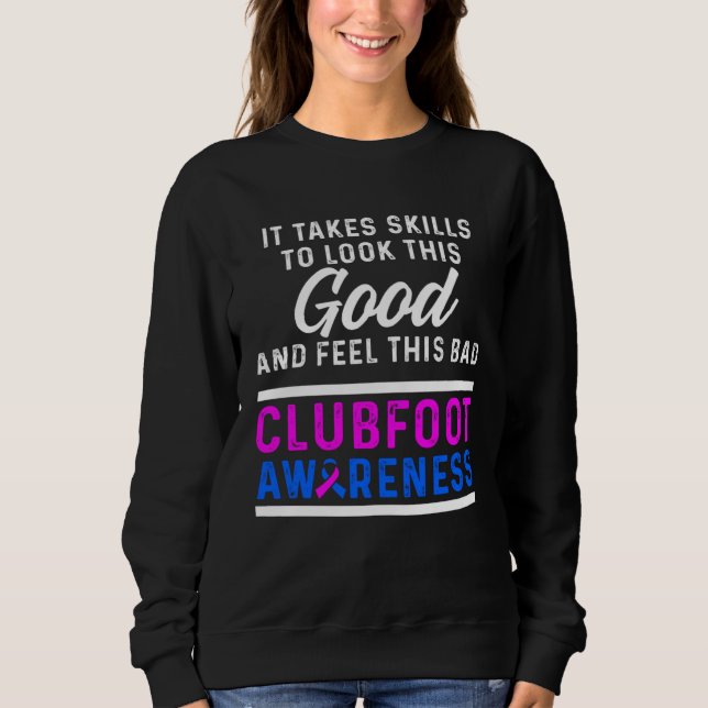 Clubfoot Awareness Warrior Feel CTEV TEV Survivor Sweatshirt (Vorderseite)