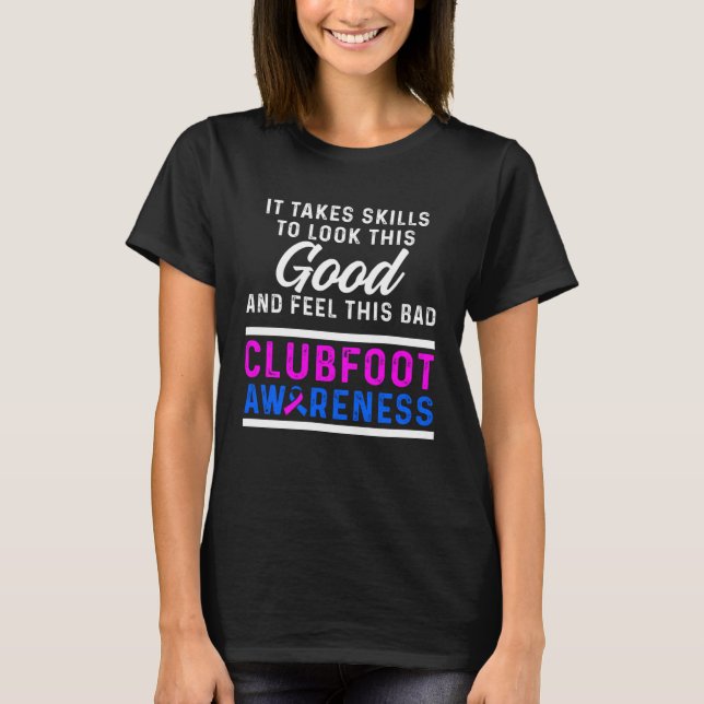 Clubfoot Awareness Warrior Feel CTEV TEV Survivor T-Shirt (Vorderseite)