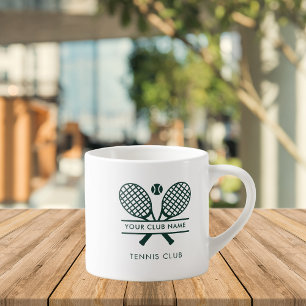Clubname Green Logo Tennis Team Custom hinzufügen Espressotasse