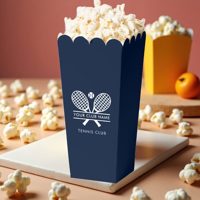 Clubname Rasen Tennis Team Navy Custom Geschenkschachtel (Add Club Name Lawn Tennis Team Navy Blue Custom Favor Boxes)