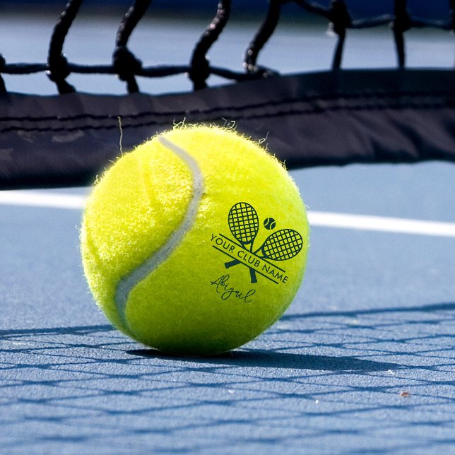 Clubname Tennisteam Alle Farben Personalisiert hin Tennisbälle (Add Club Name Tennis Team Any Color Personalized Tennis Balls)