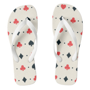 Clubs Diamonds Hearts & Spades Poker Kartenspiel S Flip Flops