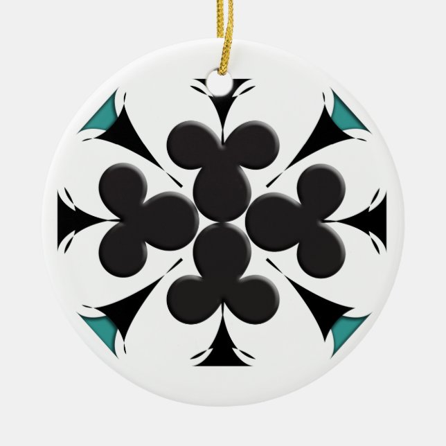 Clubs Keramik Ornament (Vorne)