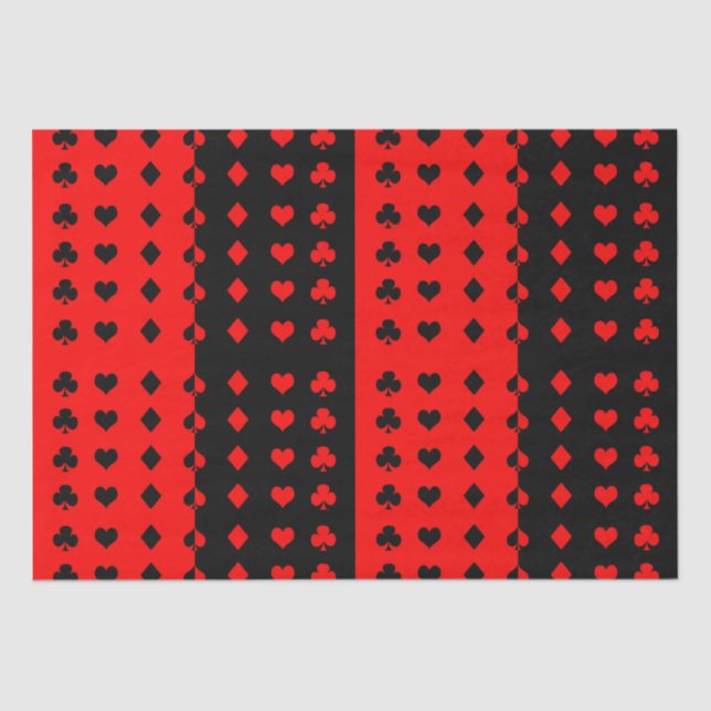 Clubs, Pik, Herz, Diamanten - cool Seidenpapier (Vorderseite)