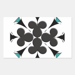 Clubs Rechteckiger Aufkleber