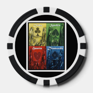 Clubs Spades Hearts Poker Chip