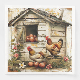 Cluck and Bloom Party Paper Napkin Serviette