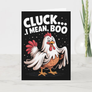 Cluck ich meine Boo Lustiges Huhn Halloween Grusel Karte