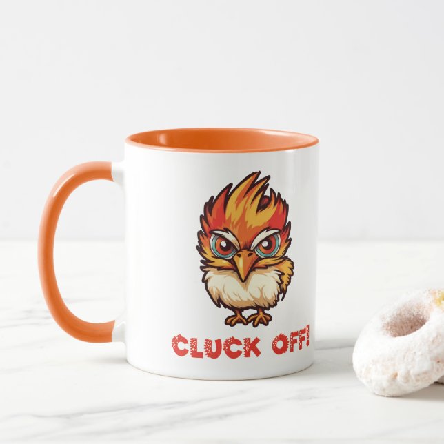 Cluck Off| Funny Chicken Tasse (Mit Donut)