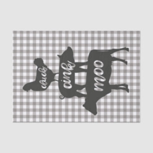 Cluck Oink Moo Huhn Kuh Schweinefleisch Land Seidenpapier