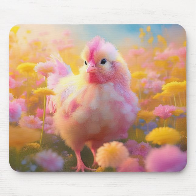 Cluckin' Cute: The Pink Chicken Mousepad (Vorne)