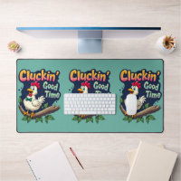 Cluckin' Good Time Funny Chicken Illustration