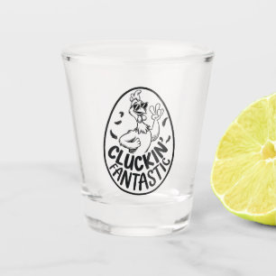 Cluckins fantastisches, von Hühnchen getragenes, h Schnapsglas