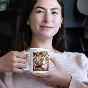 Clucky Scholar Fluent in der Sprache der Vögel Kaffeetasse