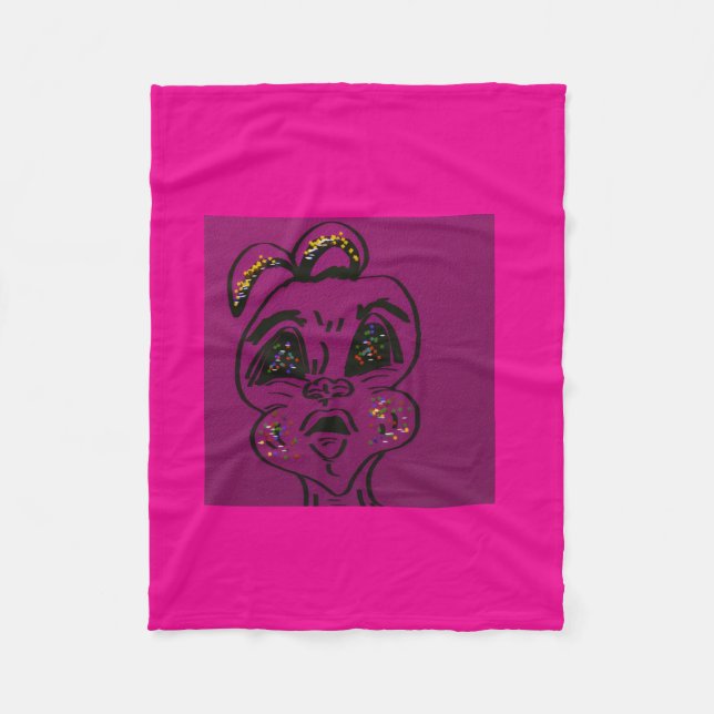 Clueless Bunny Fleece Blanket (Vorderseite)