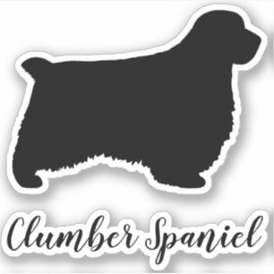 Clumber Spanel Hunde Silhouette Vinyl Sticker