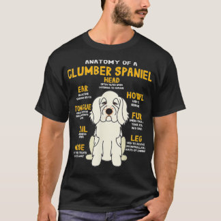 Clumber Spaniel Anatomy Funny Dog Mama Vater Niedl T-Shirt