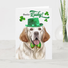 Clumber Spaniel Dog Lucky St Patrick's Day Feiertagskarte