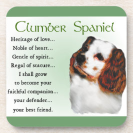 Clumber Spaniel Erbe der Liebe Getränkeuntersetzer