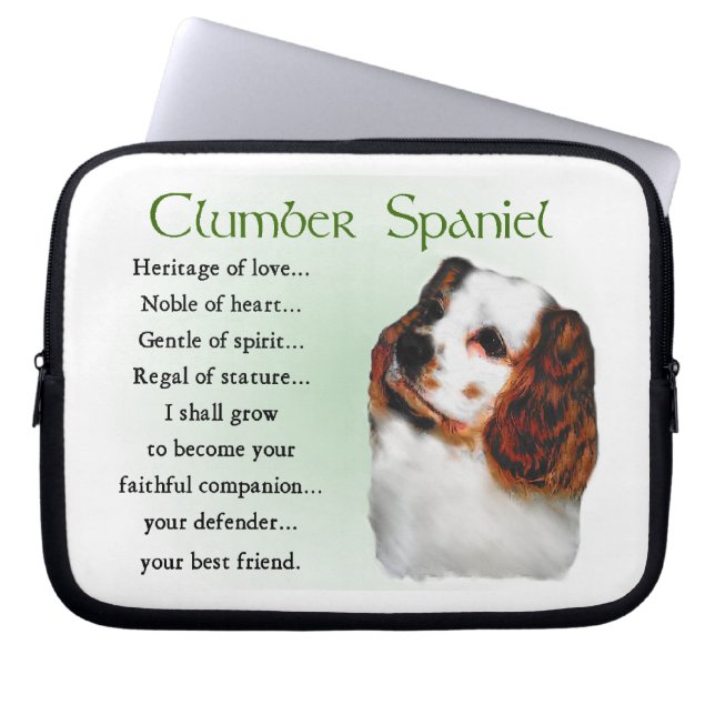 Clumber Spaniel Erbe der Liebe Laptopschutzhülle (Vorderseite)