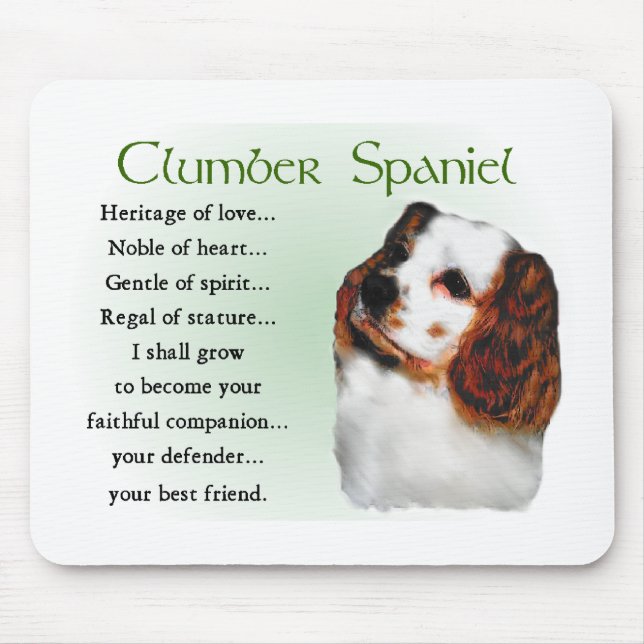 Clumber Spaniel Geschenke Mousepad (Vorne)