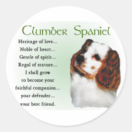 Clumber Spaniel Geschenke Runder Aufkleber