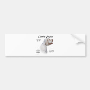 Clumber Spaniel-Geschichtsentwurf Autoaufkleber