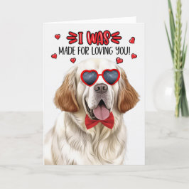 Clumber Spaniel Hund Made for Love You Valentine Feiertagskarte