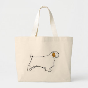 clumber Spaniel Jumbo Stoffbeutel