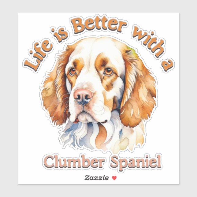 Clumber Spaniel Lover Aufkleber Auto-Aufkleber (Blatt)