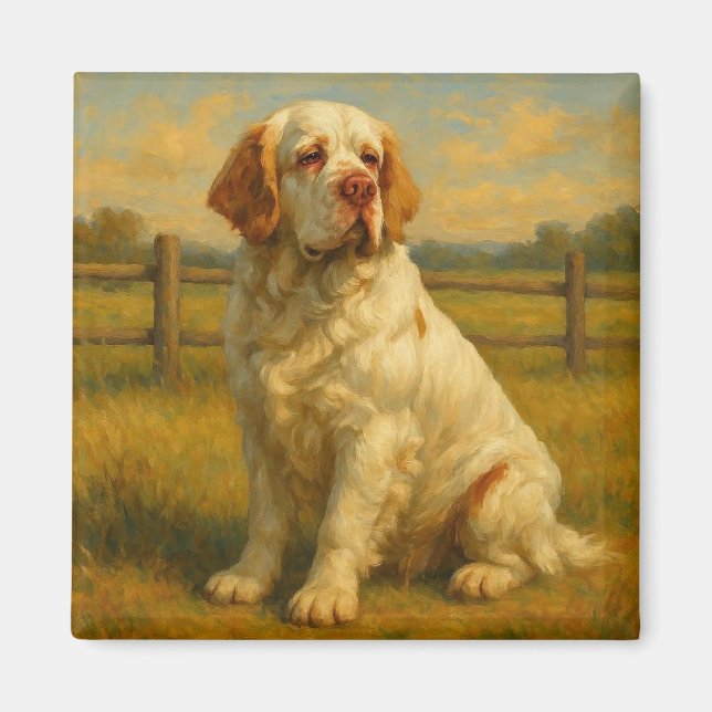 Clumber Spaniel Magnet (Vorne)