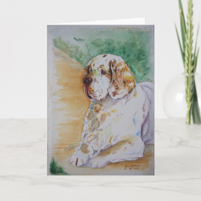 Clumber Spaniel - meine Freund-Gruß-Karte Karte (Vorderseite)