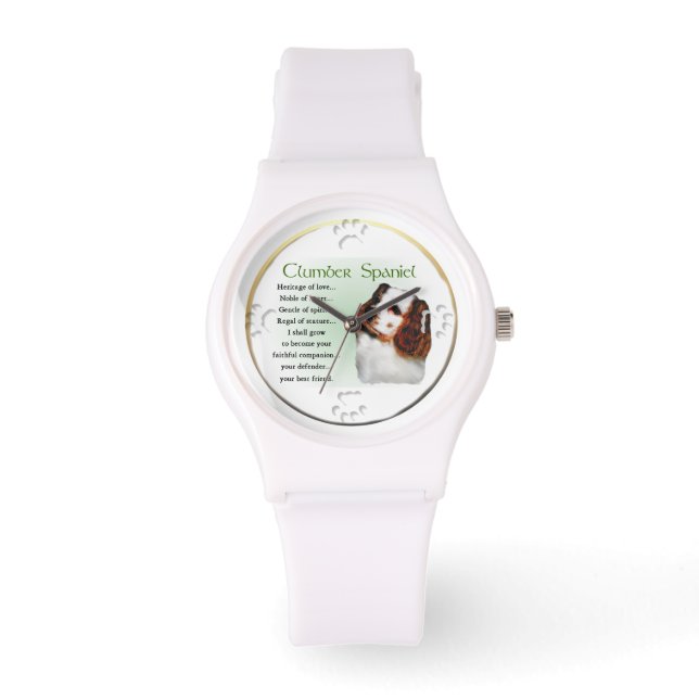 Clumber Spaniel Puppy Armbanduhr (Vorderseite)