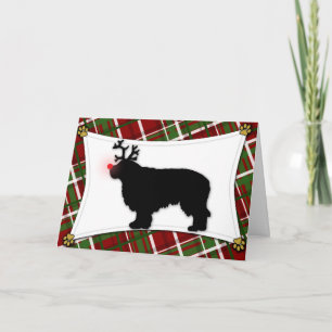 Clumber Spaniel Reindeer Weihnachtskarte Feiertagskarte