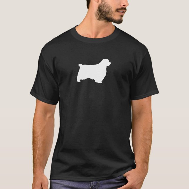 Clumber Spaniel-Silhouette T-Shirt (Vorderseite)