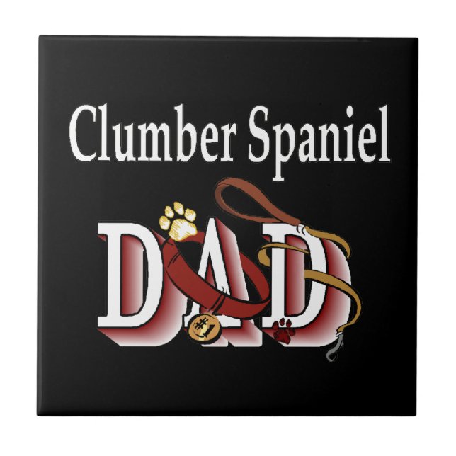 Clumber Spaniel VATER Fliese (Vorderseite)