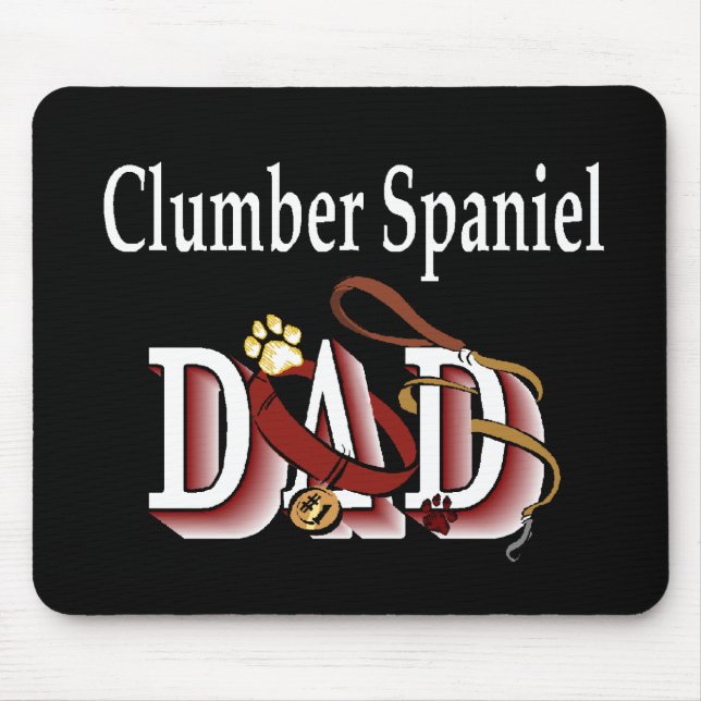 Clumber Spaniel Vater Geschenke Mousepad (Vorne)