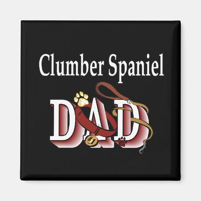 Clumber Spaniel VATER Magnet (Vorne)