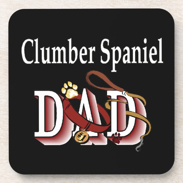 Clumber Spaniel VATER Untersetzer (Vorderseite)