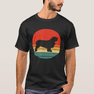 Clumber Spaniel Vintag Hund Silhouette Retro Niedl T-Shirt