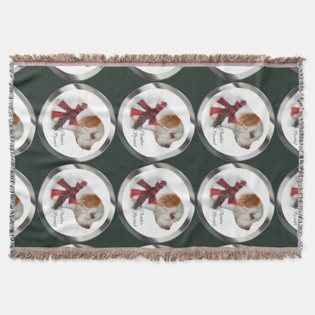 Clumber Spaniel Weihnachten Decke (Vorderseite)