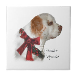 Clumber Spaniel Weihnachten Fliese