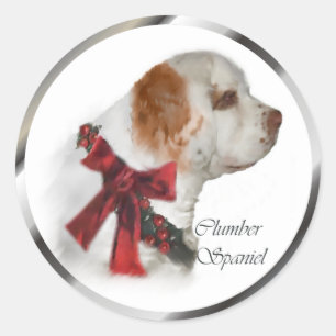 Clumber Spaniel Weihnachtsgeschenke Runder Aufkleber