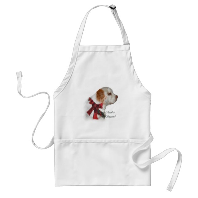 Clumber Spaniel Weihnachtsgeschenke Schürze (Vorne)