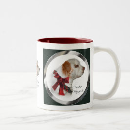 Clumber Spaniel Weihnachtsgeschenke Zweifarbige Tasse