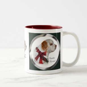 Clumber Spaniel Weihnachtsgeschenke Zweifarbige Tasse